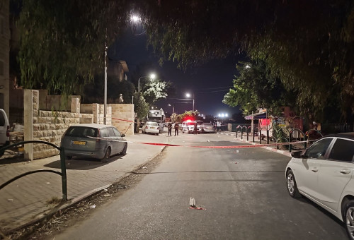 זירת האירוע בג'סר א-זרקא (צילום: דוברות המשטרה)