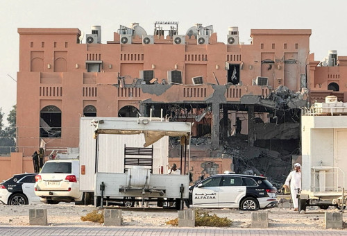 זירת ניסיון החיסול של בכירי חמאס בקטאר (צילום: רויטרס)