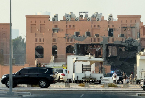 זירת ניסיון החיסול של בכירי חמאס בקטאר (צילום: רויטרס)