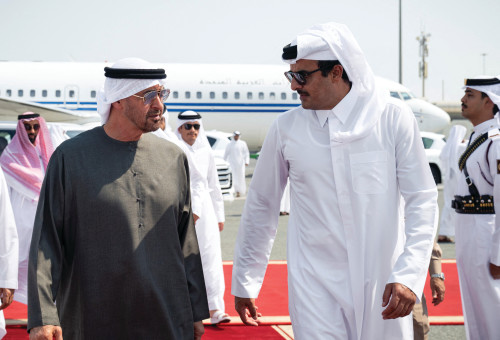 אמיר קאטר ונשיא איחוד האמירויות (צילום: רויטרס)