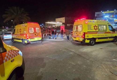זירת החבירה של צוותי מד"א בפזורה, בסמוך לשגב שלום (צילום: תיעוד מבצעי מד"א)