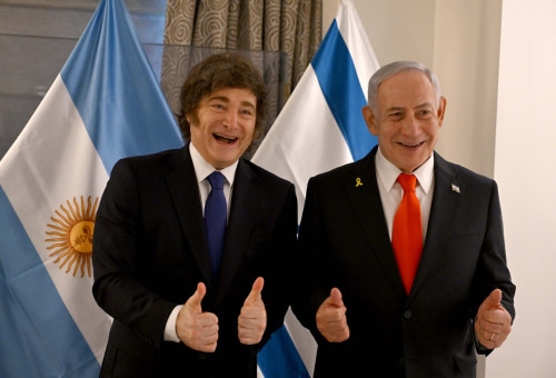 נתניהו ומיליי (צילום: אבי אוחיון לעמ)