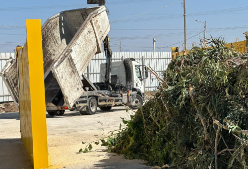 תחנת הגזם המחודשת בחירייה (צילום: ירדן בר, איגוד ערים דן לתברואה)