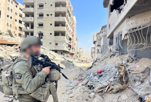 חיילי מילואים ברצועת עזה (צילום: אבי אשכנזי)