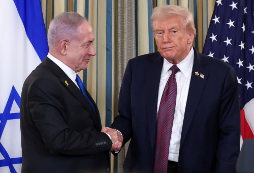 דונלד טראמפ, בנימין נתניהו (צילום: REUTERS/Jonathan Ernst)