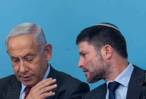 בצלאל סמוטריץ', בנימין נתניהו (צילום: יונתן זינדל, פלאש 90)