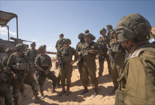 הרמטכ"ל, רא"ל אייל זמיר ברצועת עזה (צילום: דובר צהל)