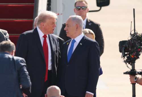 בנימין נתניהו, דונלד טראמפ (צילום:  JACK GUEZ/AFP)