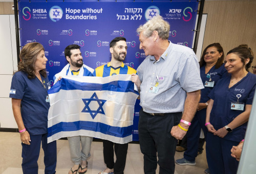 גלי וזיו ברמן בשיבא (צילום: ערן ירדני, לע"מ)