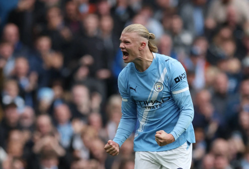 שחקן מנצ'סטר סיטי, ארלינג הולאנד (צילום: רויטרס)