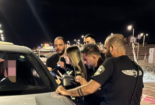 מבצע אכיפה של משטרת חיפה ועיריית חיפה (צילום: דוברות עיריית חיפה)