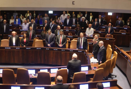 הממשלה בפתיחת מושב הכנסת ה-25 (צילום: מארק ישראל סלם)