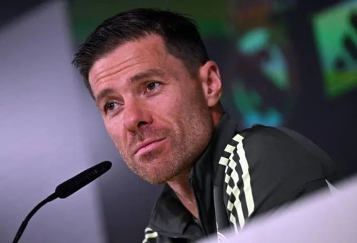 "משחק מאוד מיוחד". צ'אבי אלונסו במסיבת העיתונאים (צילום: GettyImages, JAVIER SORIANO/AFP)