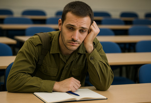 זעקת סטודנטים במילואים (צילום: מעריב אונליין)