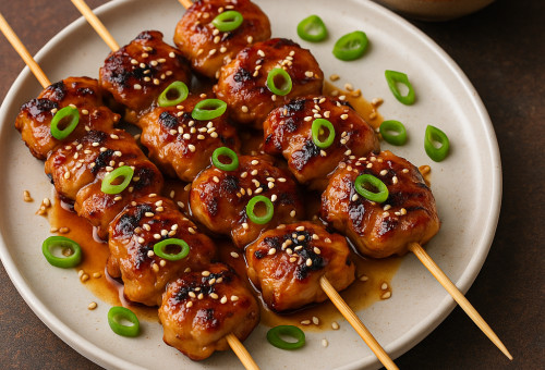 שיפודי פרגית ברוטב אסייתי (צילום: נעשה שימוש ב-OpenArt.ai)