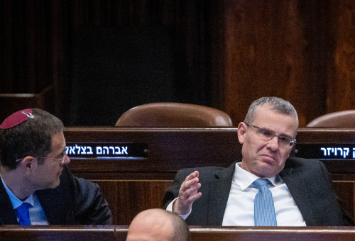 יריב לוין, משה סעדה (צילום: יונתן זינדל, פלאש 90)