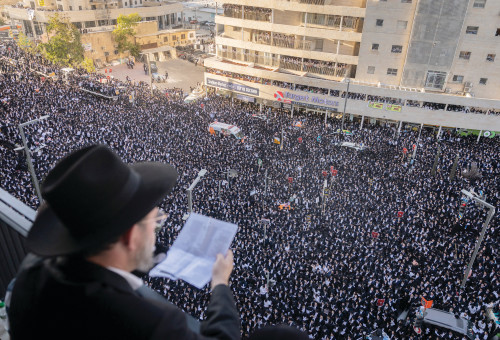 הפגנת גיוס החרדים (צילום: חיים גולדברג פלאש 90)