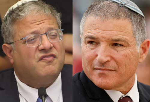 דוד זיני, איתמר בן גביר (צילום: מרק ישראל סלם,רויטרס)