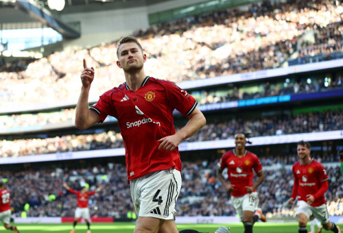 מתיאס דה ליכט חוגג שער עבור מנצ'סטר יונייטד (צילום: אימג'בנק  GettyImages)