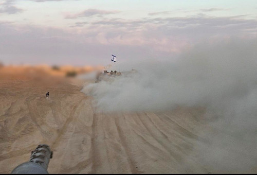 פעילות כוחות צוות הקרב של חטיבת הראל במרחב הקו הצהוב בח'אן יונס (צילום: דובר צה"ל)