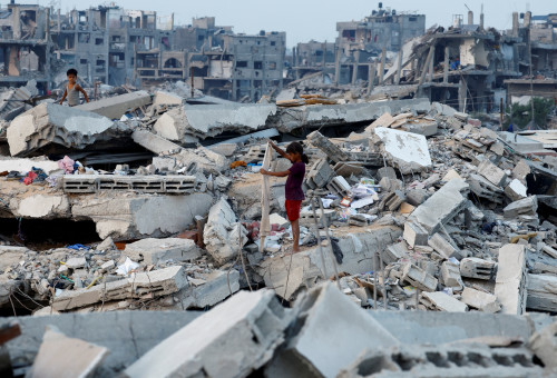 הרס ברצועת עזה (צילום: REUTERS/Mahmoud Issa)