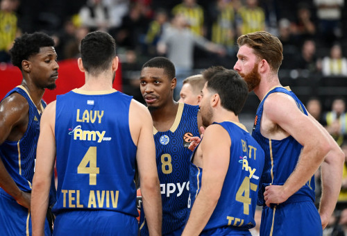 שחקני מכבי תל אביב (צילום: רויטרס)