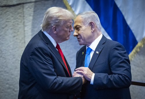 טראמפ ונתניהו בכנסת (צילום: יונתן זינדל פלאש 90)