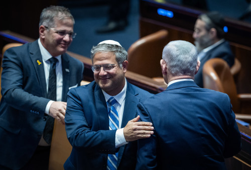 איתמר בן גביר במליאת הכנסת (צילום: יונתן זינדל פלאש 90)