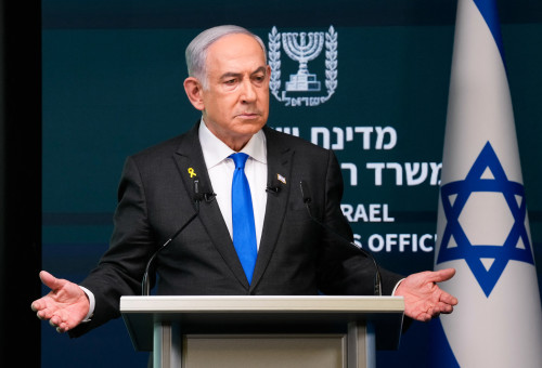 בנימין נתניהו (צילום: OHAD ZWIGENBERG/POOL/AFP via Getty Images)