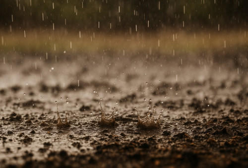 גשם ניתז על אדמה רטובה. ריח החיים חוזר (צילום: מעריב אונליין)
