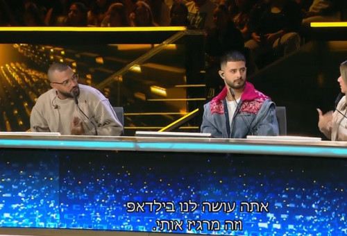שירי מימון ואיתי לוי מתווכחים, "הכוכב הבא לאירוויזיון" (צילום: צילום מסך ערוץ 12)