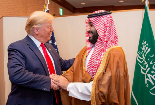 מוחמד בן סלמאן ודונלד טראמפ (צילום: רויטרס)