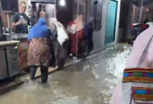 הצפות בעיר העתיקה בעכו (צילום: שימוש לפי סעיף 27א')