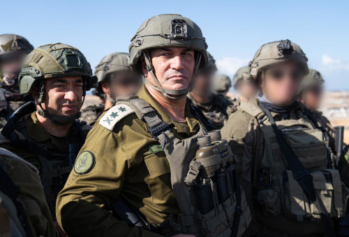 הרמטכ"ל אייל זמיר בהערכת מצב באוגדת עזה (צילום: דובר צה"ל)