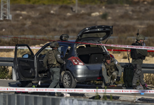 הפיגוע בגוש עציון  (צילום: חיים גולדברג פלאש 90)