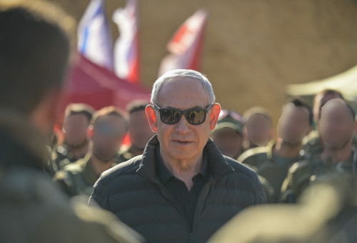 נתניהו מבקר בסוריה  (צילום: קובי גדעון לע"מ)