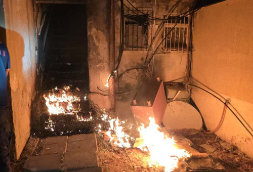 גל שריפות בבניינים בבאר שבע (צילום: מתנאל בושרי)