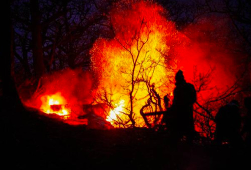 שריפות בצפון איראן (צילום: צילום מסך מתוך רשתות חברתיות)