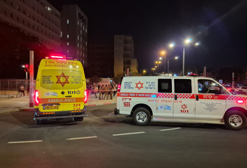 אירוע אלימות ברחוב חיים לבנון בתל אביב יפו (צילום: תיעוד מבצעי מד"א)