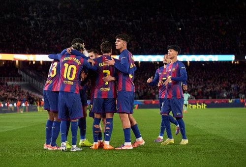 שחקני ברצלונה (צילום: Quality Sport Images / Contributor)