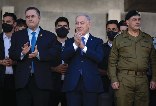 אייל זמיר, בנימין נתניהו וישראל כ"ץ (צילום: יונתן זינדל פלאש 90)