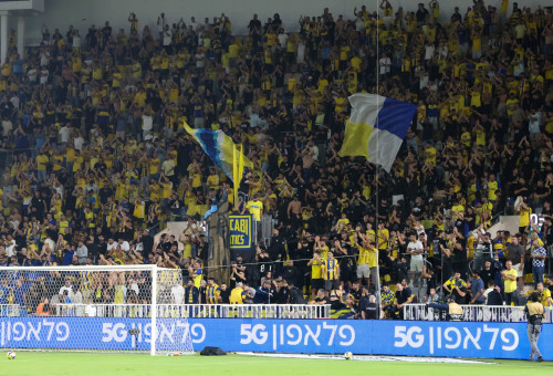 אוהדי מכבי תל אביב (צילום: דני מרון)