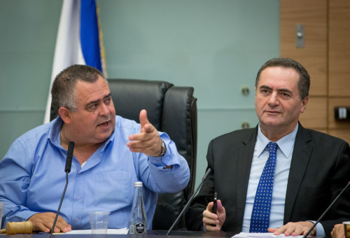 ישראל כ"ץ, דוד ביטן (צילום: יונתן זינדל, פלאש 90)