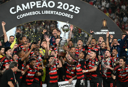 פלמנגו מחזיקת גביע ליברטדורס 2025 (צילום: GettyImages, LUIS ACOSTA/AFP)