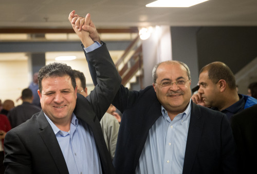 אחמד טיבי, איימן עודה (צילום: יונתן זינדל, פלאש 90)