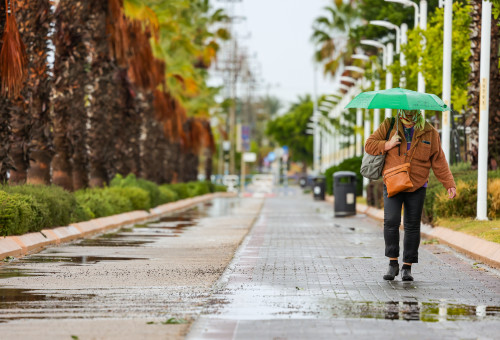 גשמים באשדוד, 10.12.2025 (צילום: פלאש 90)