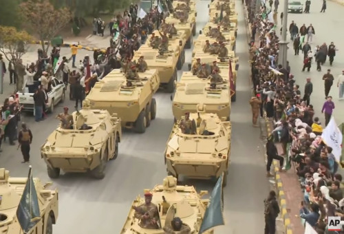 נגמ"שים תוצרת טורקיה בסוריה (צילום: רשתות חברתיות)