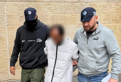 מעצר חשוד (צילום: דוברות המשטרה)