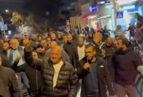 הפגנה ביפו (צילום: צילום מסך רשתות חברתיות לפי חוק 27א לזכויות יוצרים)