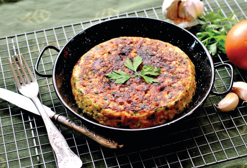 אומלט ירק ועשבי תיבול (צילום: פסקל פרץ-רובין)